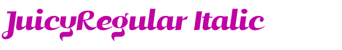 JuicyRegular Italic